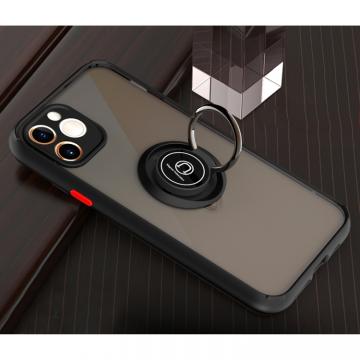 Coque TPU Mate Magnétique avec Bague Support pour Huawei Nova 8i / Honor 50 Lite Noir